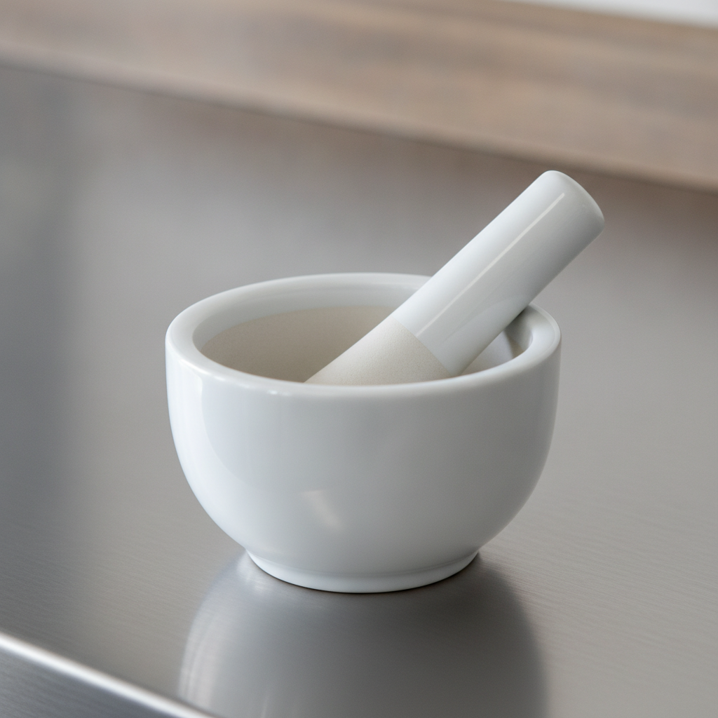 Mortar & Pestle, Porcelain 250 mm
