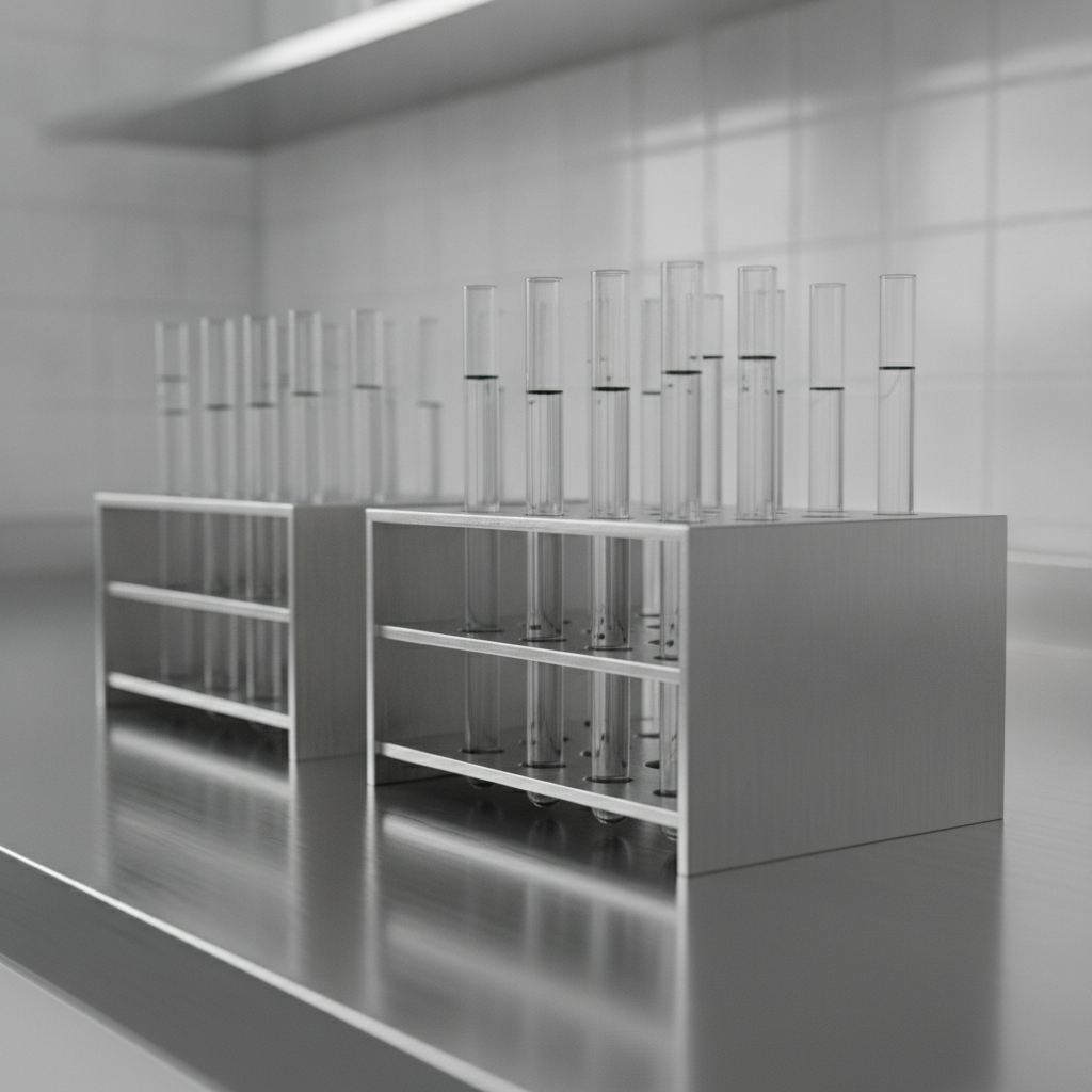 Test Tube Rack Set, 3 x Stainless